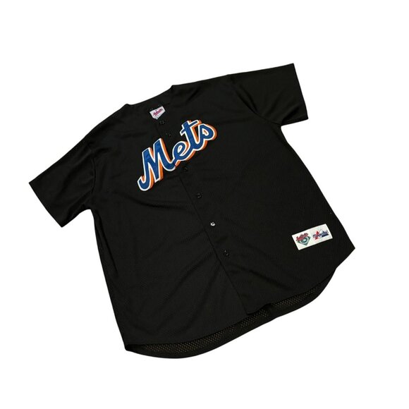 Vintage Majestic New York Mets Authentic MLB Diamond Collection Black Jersey XL - Picture 3 of 8